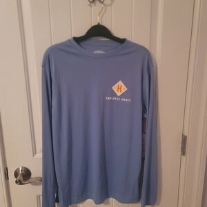 NWT Harpoon Brewery LS Polyester Tee Blue Small